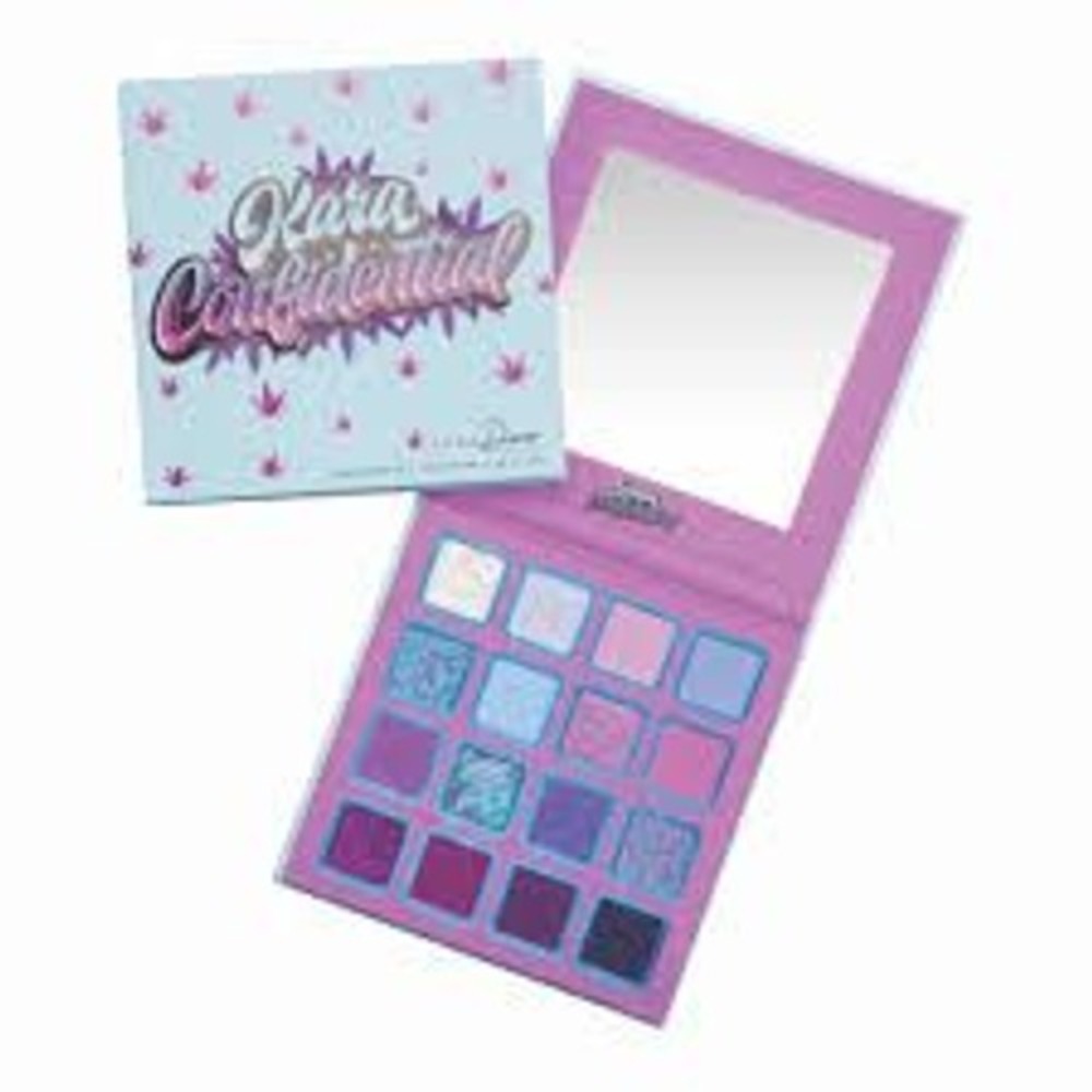 Kara Beauty Kara Confidential Shadow Palette 16 Color Purple Blue Glitter